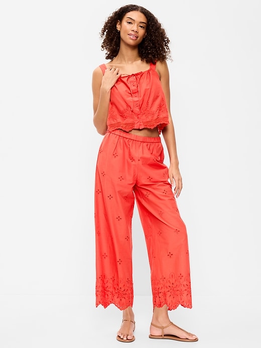 Image number 6 showing, High-Waisted Cut Out Wide-Leg Pant