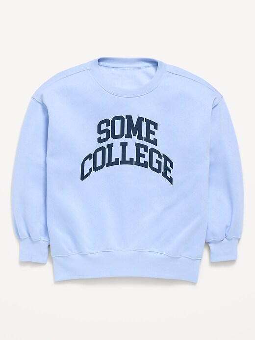 Image number 1 showing, Oversized Graphic Tunic Sweatshirt for Girls