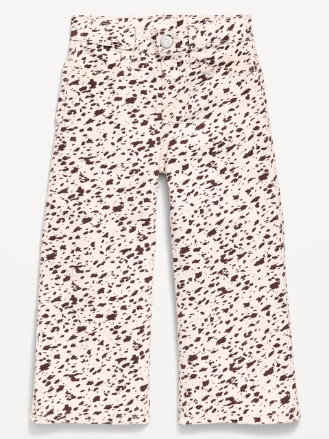 Printed Super Baggy Wide-Leg Jeans for Toddler Girls