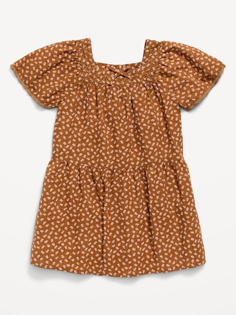 Printed Short-Sleeve Dress for Toddler Girls