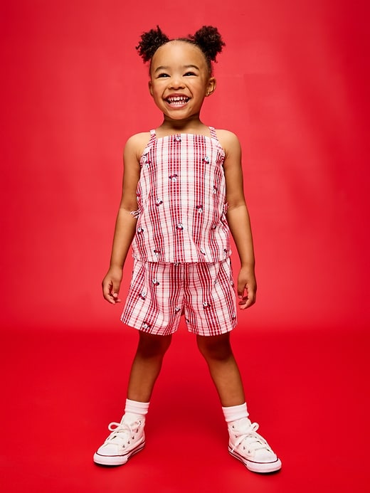 Image number 1 showing, Old Navy x Disney Minnie Mouse Sleeveless Plaid Top & Shorts Set for Toddler Girls