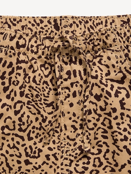 L'image numéro 3 présente Pantalon en sergé coupe très généreuse à jambe large à taille extensible pour fille