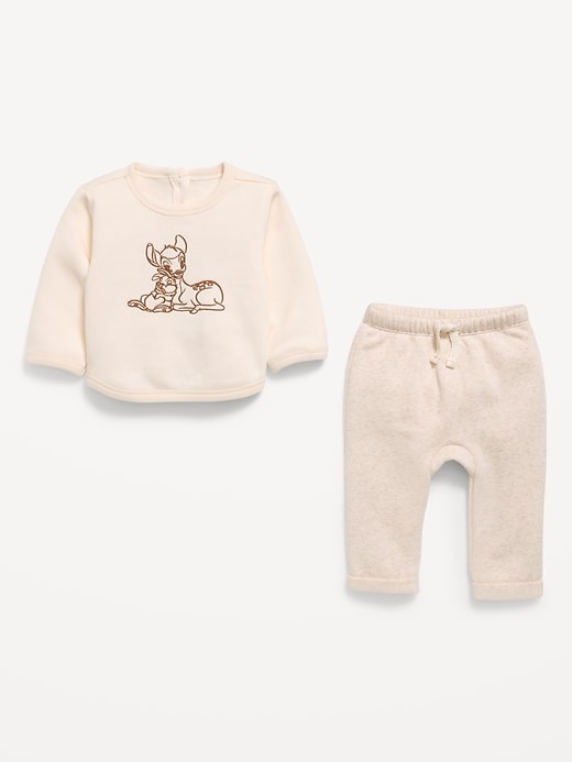 L'image numéro 2 présente Ensemble avec chandail ras du cou et pantalon en coton ouaté Bambi de Disney© pour bébé