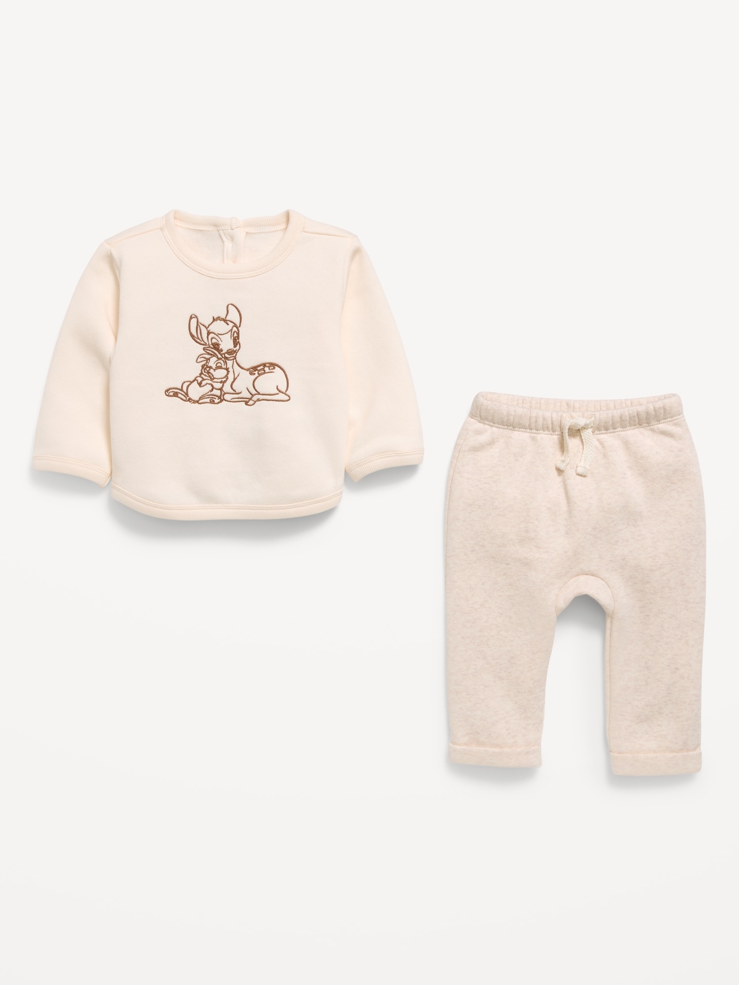 L'image numéro 2 présente Ensemble avec chandail ras du cou et pantalon en coton ouaté Bambi de Disney© pour bébé