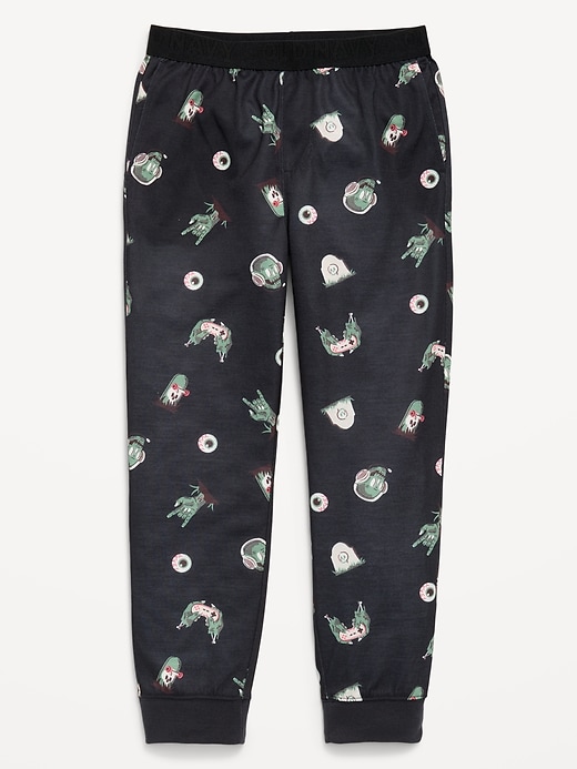 L'image numéro 1 présente Pantalon de pyjama style jogging en tricot de jersey à motif pour garçon