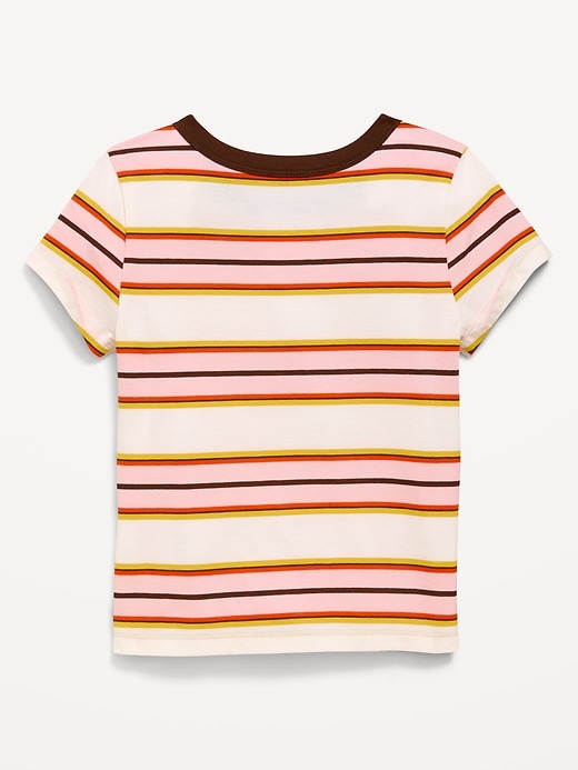Image number 2 showing, Fitted Short-Sleeve T-Shirt for Girls