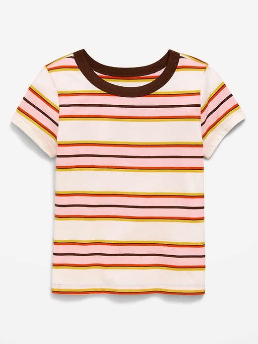 Image number 1 showing, Fitted Short-Sleeve T-Shirt for Girls