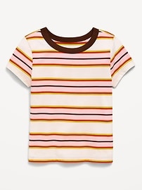 Image number 1 showing, Fitted Short-Sleeve T-Shirt for Girls