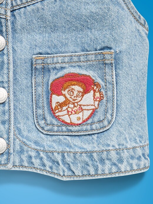 Image number 4 showing, Old Navy x Pixar Toy Story Western Denim Vest for Toddler Girls