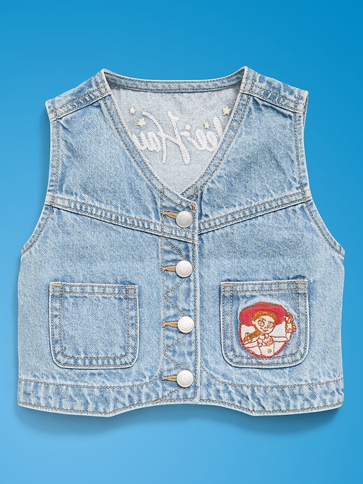 Image number 3 showing, Old Navy x Pixar Toy Story Western Denim Vest for Toddler Girls