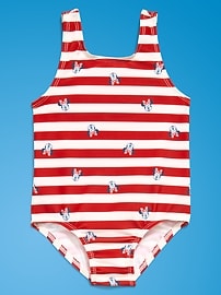 Image number 1 showing, Old Navy x Disney Minnie Mouse One-Piece Swimsuit for Toddler Girls