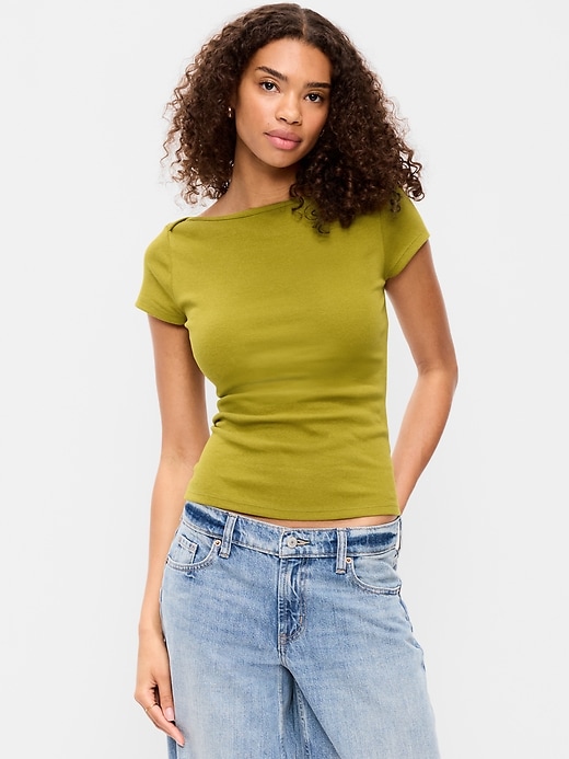 Image number 1 showing, Snug Boatneck T-Shirt