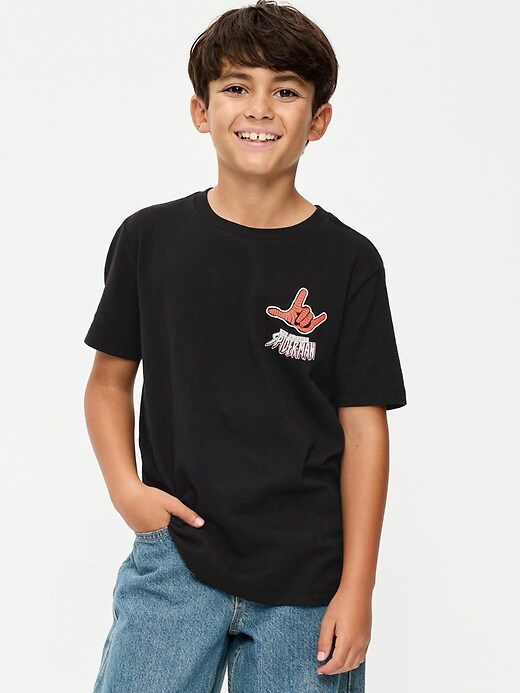 Image number 1 showing, Marvel™ Spider-Man Gender-Neutral Graphic T-Shirt for Kids