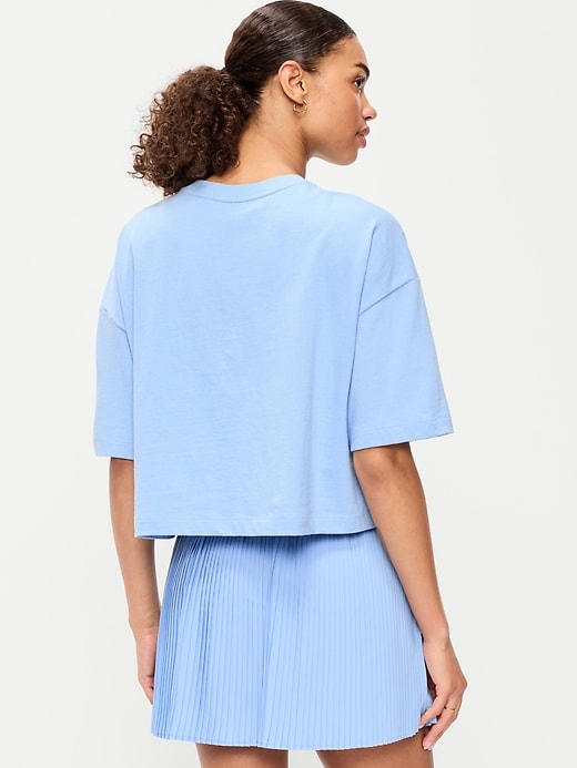 Image number 2 showing, Vintage Crew-Neck Oversized Crop Graphic T-Shirt