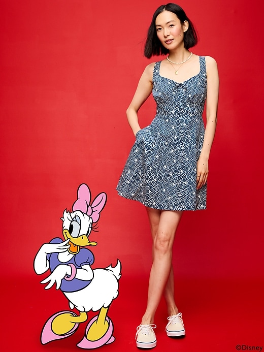Image number 1 showing, Old Navy x Disney Mickey Mouse Fit & Flare Cami Mini Dress for Women