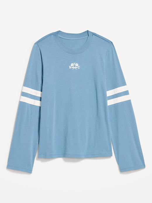 L'image numéro 5 présente T-shirt passe-partout à imprimé à manches longues