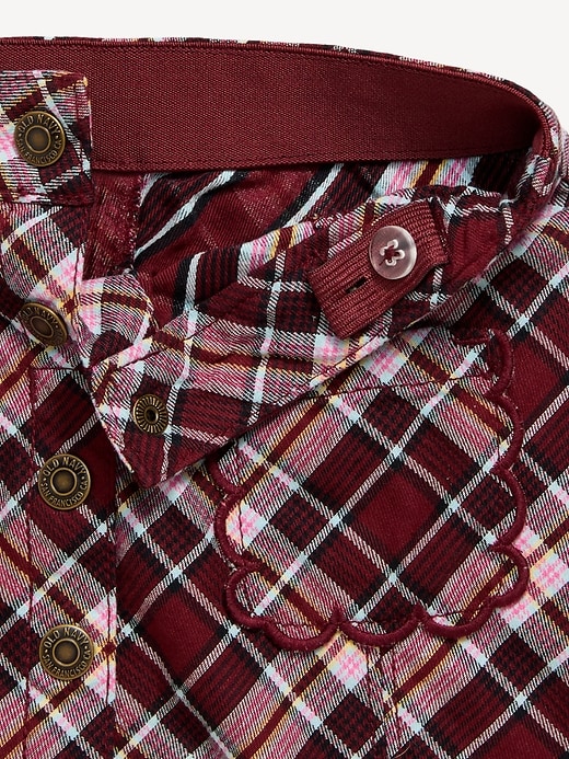 Image number 2 showing, Button-Front Plaid Twill Skirt for Toddler Girls