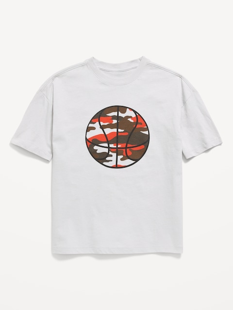Oversized Short-Sleeve Graphic T-Shirt for Boys