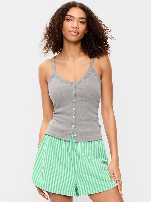 Image number 1 showing, Button-Front Cami Tank Top