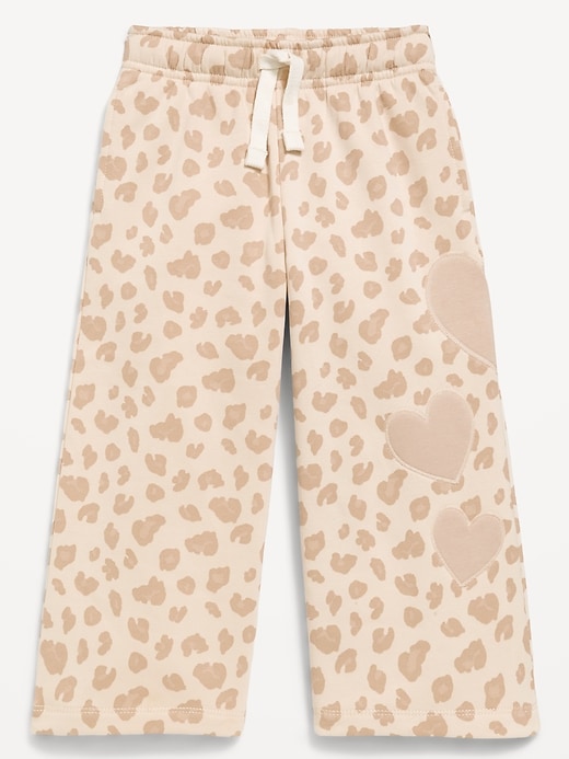 Image number 1 showing, Printed Wide-Leg Sweatpants for Toddler Girls