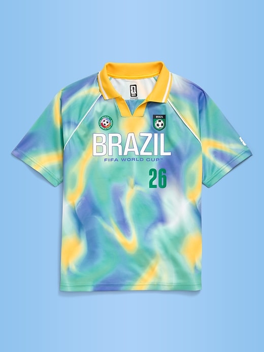 L'image numéro 2 présente T-shirt à col jersey Coupe du monde de la FIFA 26™, Brésil pour homme