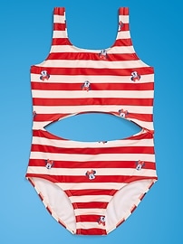 Image number 1 showing, Old Navy x Disney Minnie Mouse Cutout One-Piece Swimsuit for Girls