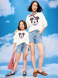 Image number 4 showing, Old Navy x Disney Minnie Mouse Embroidered Frayed-Hem Jean Shorts for Toddler Girls