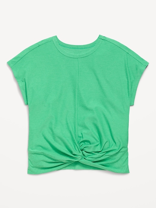 L'image numéro 1 présente T-shirt à manches courtes et nœud sur le devant NuageSport pour fille