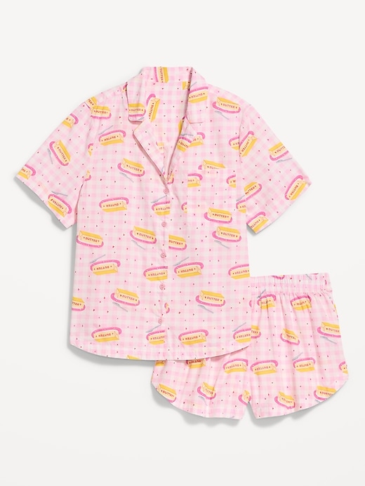 L'image numéro 3 présente Pyjama court en popeline