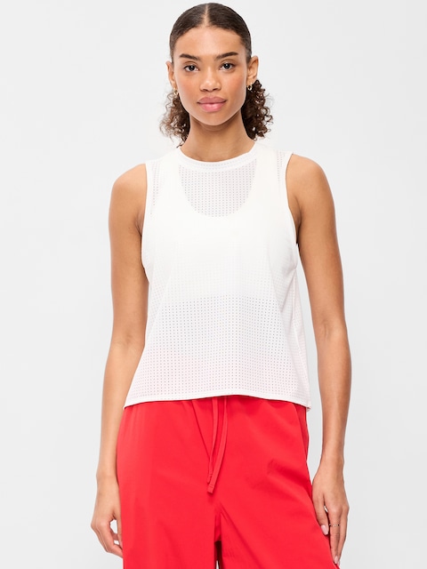 Mesh Muscle Tank Top