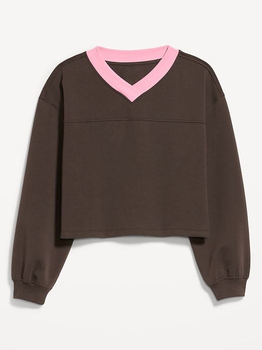 Image number 1 showing, Dynamic Fleece Oversized Cropped Sweatshirt