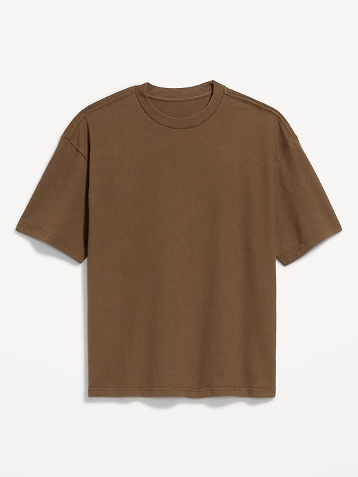 Image number 3 showing, Oversized Heavyweight Garment-Washed T-Shirt