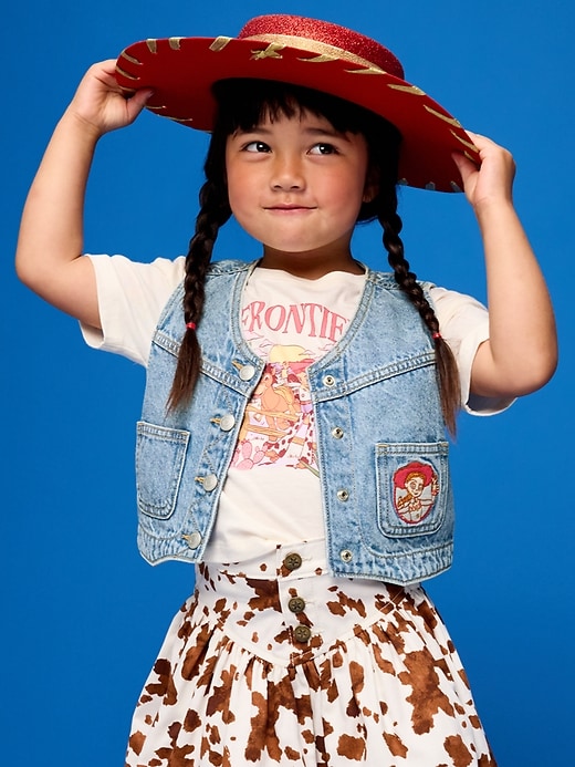 Image number 1 showing, Old Navy x Pixar Toy Story Western Denim Vest for Toddler Girls