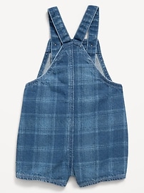 Image number 2 showing, Plaid Chambray Shortalls for Baby