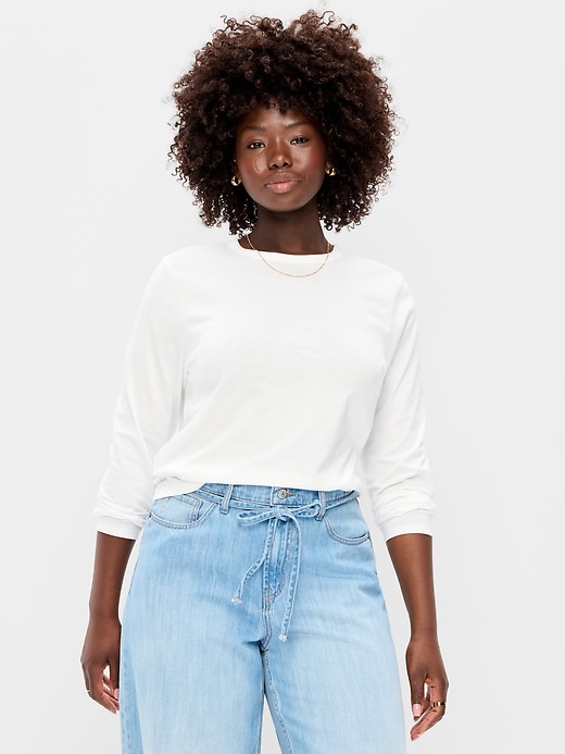 L'image numéro 5 présente T-shirt passe-partout à manches longues