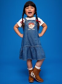 Image number 1 showing, Old Navy x Pixar Toy Story Western Denim Dress for Toddler Girls