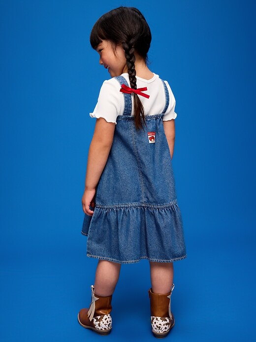 Image number 2 showing, Old Navy x Pixar Toy Story Western Denim Dress for Toddler Girls