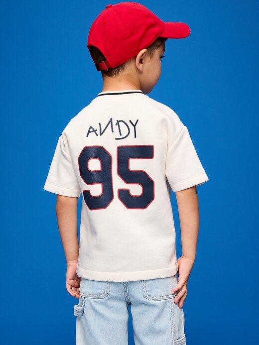 Image number 2 showing, Old Navy x Pixar Toy Story Oversized Baseball Jersey Sweatshirt for Toddler Boys
