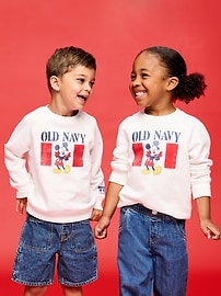 Image number 1 showing, Old Navy x Disney Mickey Mouse Oversized Unisex Crew-Neck Sweatshirt for Toddler