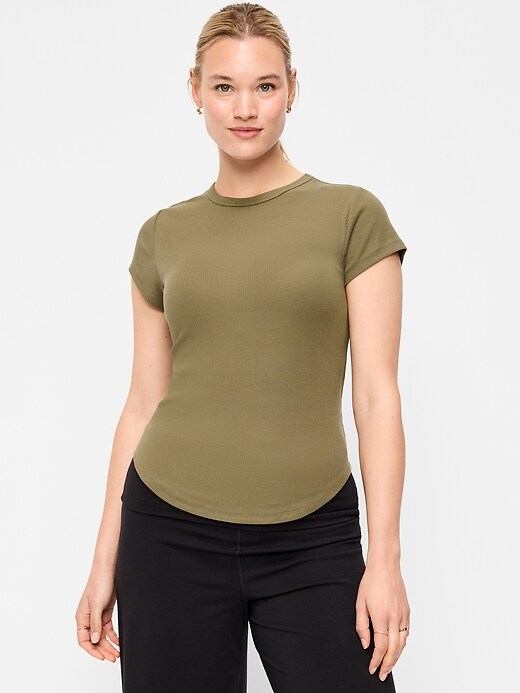 Image number 2 showing, CloudLite Crew-Neck Ribbed Top