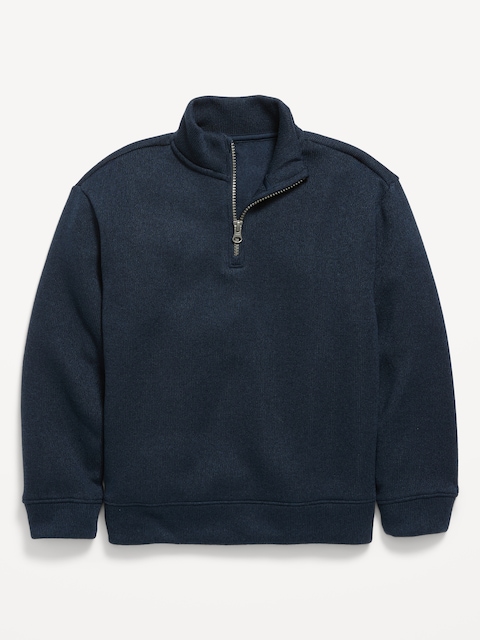 Sweater-Fleece Quarter-Zip for Boys