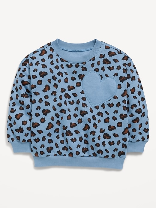 Image number 1 showing, Printed Oversized Long-Sleeve Sweatshirt for Toddler Girls