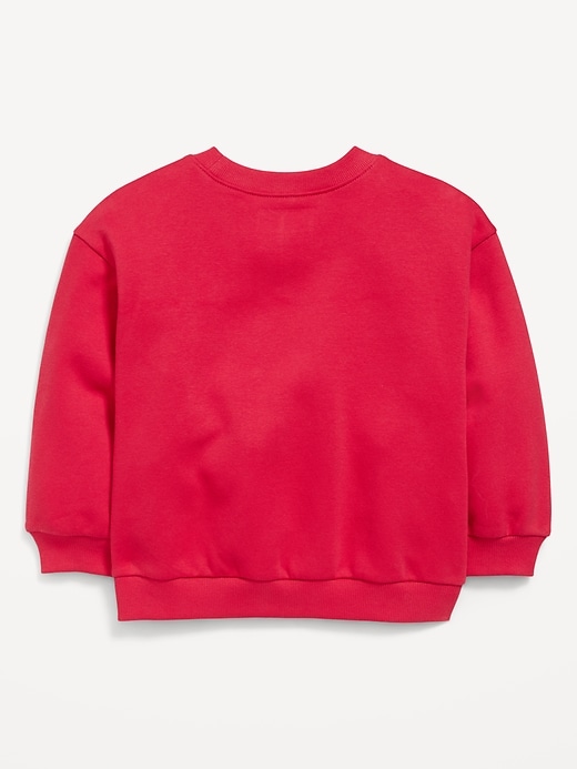 Image number 2 showing, Oversized Long-Sleeve Graphic Sweatshirt for Toddler Girls