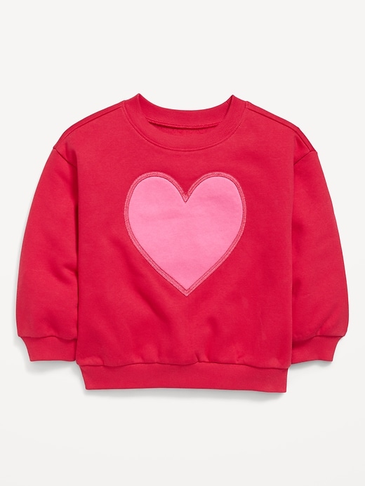 Image number 3 showing, Oversized Long-Sleeve Graphic Sweatshirt for Toddler Girls
