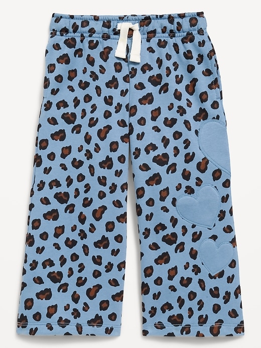 Image number 1 showing, Printed Wide-Leg Sweatpants for Toddler Girls