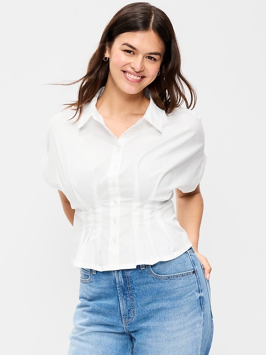 Image number 5 showing, Slim-Waisted Button-Down Shirt