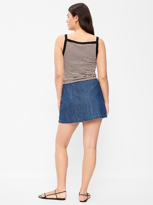Image number 3 showing, Denim Micro Skort