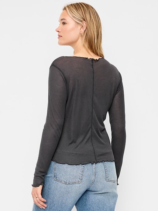 Image number 6 showing, Lettuce-Edge Tissue T-Shirt