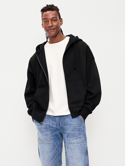 Image number 1 showing, Oversized Heavyweight Full-Zip Rotation Hoodie