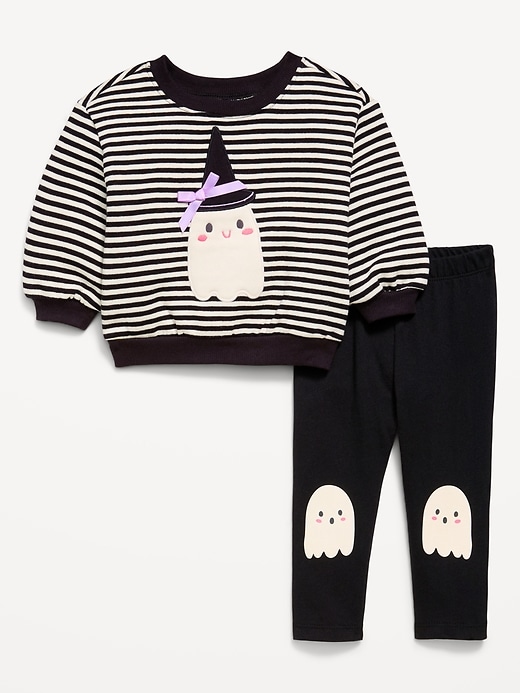 Image number 1 showing, Graphic Sweatshirt and Leggings Set for Baby